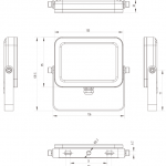 10W-led floodlight size