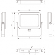 10W-led floodlight size