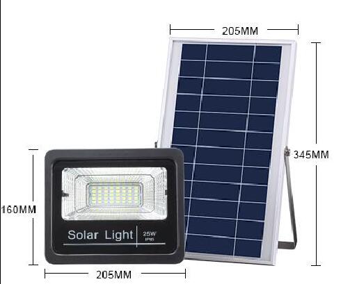 led solar floodlight size drawing
