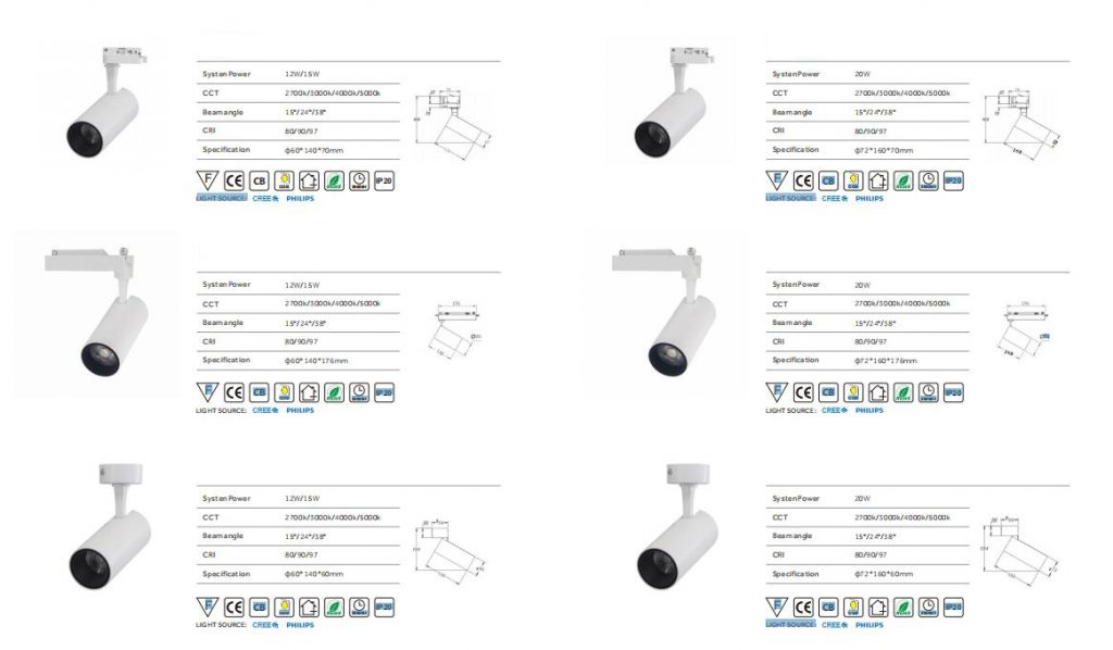 led track lights from yi can light