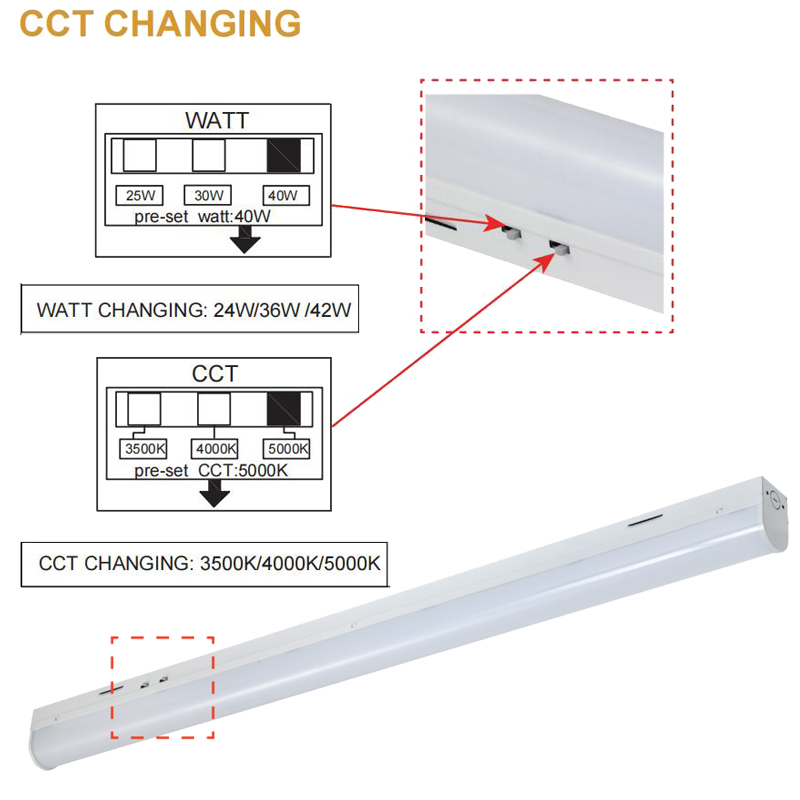 led linear light cct changing